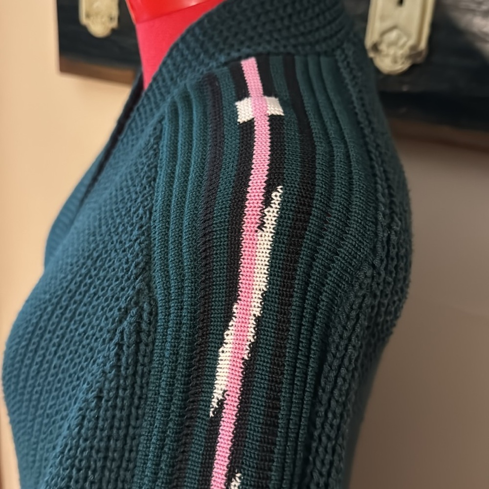 Marc Cain Green Knit Open Front Sweater Cardigan - Picture 5 of 16